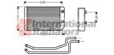 VAN WEZEL 37006314 -  Теплообменник, отопление салона